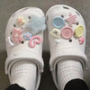 13pcs Sweet Y2K Style SHoe Charms, Plush Star Button Shoe Accessories, DIY Sandals Slippers Decoration