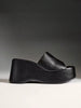SHUZIA Women's Minimalist Thick Platform Slip-On Sandals